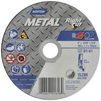 Metal RightCut Right Angle Cut-Off Wheel, 4-1/2" x 0.04", 7/8" Arbor, Type 01/41, Aluminum Oxide, 13580 RPM Oxymax Inc