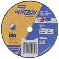 NorZon Plus SGZ CA Small Diameter Cut-Off Wheel, 4" x 1/8", 3/8" Arbor, Type 01/41, Ceramic Alumina, 19100 RPM Oxymax Inc