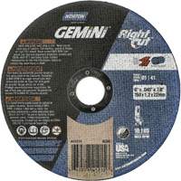 Gemini RightCut Right Angle Cut-Off Wheel, 6" x 0.045", 7/8" Arbor, Type 01/41, Aluminum Oxide, 10185 RPM Oxymax Inc