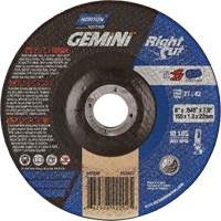 Gemini RightCut Right Angle Cut-Off Wheel, 6" x 0.045", 7/8" Arbor, Type 27/42, Aluminum Oxide, 10185 RPM Oxymax Inc