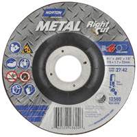 Metal RightCut Right Angle Cut-Off Wheel, 4-1/2" x 0.045", 7/8" Arbor, Type 27, Aluminum Oxide, 13580 RPM Oxymax Inc