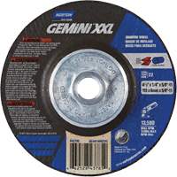 Gemini XXL Grinding Wheel, 4-1/2" x 1/4", 5/8"-11 Arbor, Aluminum Oxide, Type 27 Oxymax Inc