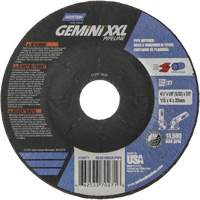 Gemini XXL Grinding & Cutting Wheel, 4-1/2" x 1/8", 7/8" Arbor, Type 27, Aluminum Oxide Oxymax Inc