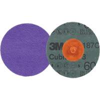 Disque en fibre Roloc Cubitron 3, 2" dia., Grain 60+, C&eacute;ramique Oxymax Inc