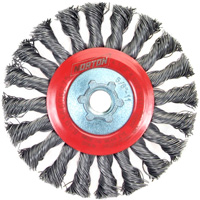Standard Twist Wire Wheel, 4-1/2" Dia., 0.02" Fill, 5/8"-11 Arbor, Steel Oxymax Inc