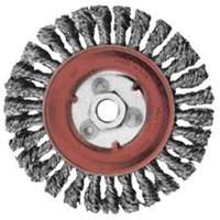 Full Cable Twist Wire Wheel, 5" Dia., 0.02" Fill, 5/8"-11 Arbor, Steel Oxymax Inc