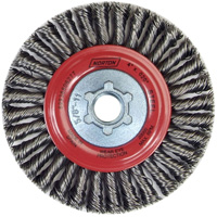 Stringer Bead Knot Wire Brush For Angle Grinders, 4" Dia., 0.02" Fill, 5/8"-11 Arbor, Steel Oxymax Inc