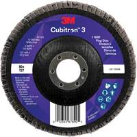 Cubitron 3 Flat Flap Disc 1169F, 5" x 7/8", Type T27, 60+ Grit, Ceramic Oxymax Inc