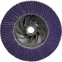 Cubitron 3 Conical  Flap Disc with Quick Change 1169F, 4-1/2" x 5/8"-11, Type T29, 80+ Grit, Ceramic Oxymax Inc