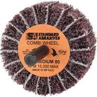 Roue Combi Buff and Blend 898001 Standard Abrasives, 2" dia. x 1" la, Arbre 1/4", Oxyde d'aluminium Oxymax Inc