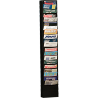 Pr&eacute;sentoirs, Stationnaire, 20 fentes, Acier, 9-3/4" la x 4-1/8" p x 58" h Oxymax Inc