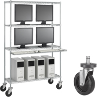 Trousse de roulettes de 5" en caoutchouc Oxymax Inc