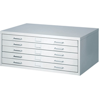 FacilTM Flat File Cabinets, 5 Drawers, 40" W x 26" D x 16-3/8" H OJ915 | Oxymax Inc