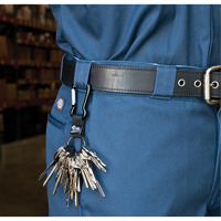Porte-clés à mousqueton, Métal en alliage de zinc, Câble 4-1/2", Fixation Mousqueton OK369 | Oxymax Inc