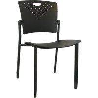 MaxX StaxX Stackable Chairs, Polypropylene, 17-1/4" High, 275 lbs. Capacity, Black Oxymax Inc