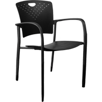 MaxX StaxX Stackable Chairs, Polypropylene, 17-1/4" High, 275 lbs. Capacity, Black Oxymax Inc