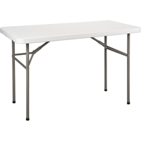 Table pliante, Rectangulaire, 48" l x 24" la, Polyéthylène, Blanc ON598 | Oxymax Inc