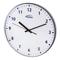12 H Clock, Analog, Battery Operated, 12-3/4", Black OP237 | Oxymax Inc
