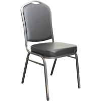 Stacking Chairs, Vinyl, 37" High, 275 lbs. Capacity, Black Oxymax Inc