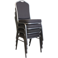 Stacking Chairs, Fabric, 37" High, 275 lbs. Capacity, Black Oxymax Inc