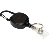 Self Retracting ID Badge and Key Reel, Zinc Alloy Metal, 24" Cable, Carabiner Attachment Oxymax Inc