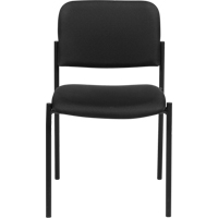 Armless Stacking Chairs, Fabric, 32" High, 300 lbs. Capacity, Black Oxymax Inc