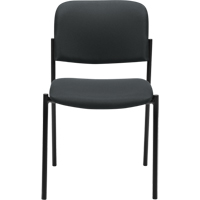 Armless Stacking Chairs, Fabric, 32" High, 300 lbs. Capacity, Charcoal Oxymax Inc