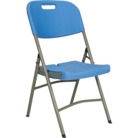 Chaise pliante, Poly&eacute;thyl&egrave;ne, Bleu, Capacit&eacute; 350 lb Oxymax Inc