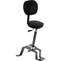 Chaise ergonomique de calibre soudage assis-debout TA 300<sup>MC</sup>, Position assise/debout, Ajustable, Tissu Siège, Noir/gris OP496 | Oxymax Inc