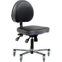 SF 180™ Multi-Tilt Ergonomic Chair, Mobile, Adjustable, Vinyl Seat, Black/Grey OP500 | Oxymax Inc