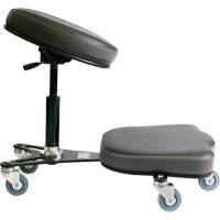 Chaise ergonomique Flex<sup>MC</sup>, Mobile, Ajustable, Vinyle Siège, Noir/gris OP510 | Oxymax Inc