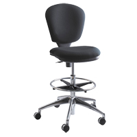 Chaise &agrave; hauteur ajustable Metro, Tissu, Noir, Capacit&eacute; 250 lb Oxymax Inc
