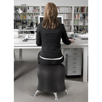 Zenergy Ball Chair, Vinyl, Black, 250 lbs. Capacity Oxymax Inc