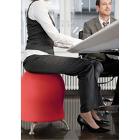 Zenergy Ball Chair, Fabric, Red, 250 lbs. Capacity Oxymax Inc