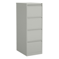Vertical Filing Cabinet, Steel, 4 Drawers, 18-1/7" W x 25" D x 52" H, Grey Oxymax Inc