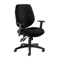 Chaise d'opérateur Six 31, Tissu, Noir, Capacité 250 lb OP926 | Oxymax Inc