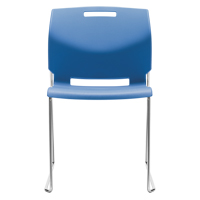 Chair, Plastic, 32-1/2" High, 300 lbs. Capacity, Blue Oxymax Inc
