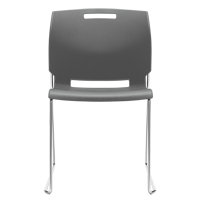 Chair, Plastic, 32-1/2" High, 300 lbs. Capacity, Grey Oxymax Inc