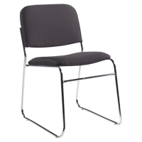 Armless Chair, Fabric, 30" High, 200 lbs. Capacity, Black Oxymax Inc