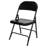 Chaise pliante, Acier, Noir, Capacité 300 lb OP960 | Oxymax Inc