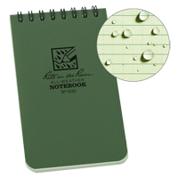 Pocket Top-Spiral Notebook, Soft Cover, Green, 100 Pages, 3" W x 5" L Oxymax Inc