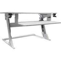 Goya Sit-Stand Workstation, Desktop Unit, 21" H x 35-2/5" W x 24" D, White Oxymax Inc