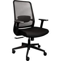 Chaise de bureau ajustable à basculement synchronisé série Activ<sup>MC</sup>, Tissu/Mailles, Noir, Capacité 250 lb OQ964 | Oxymax Inc
