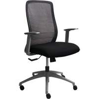 Chaise de bureau ajustable série Era<sup>MC</sup>, Tissu/Mailles, Noir, Capacité 250 lb OQ965 | Oxymax Inc