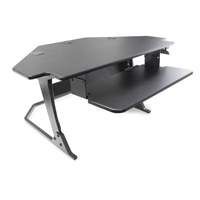 Goya™ Sit-Stand Corner Work Station, Desktop Unit, 20" H x 42" W x 37-4/5" D, Black OQ972 | Oxymax Inc