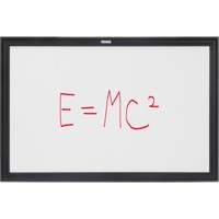 Black MDF Frame Whiteboard, Dry-Erase/Magnetic, 36" W x 24" H OR131 | Oxymax Inc