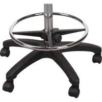Heavy-Duty Ergonomic Stool, Mobile, Adjustable, 39" - 48", Polyurethane Seat, Black Oxymax Inc