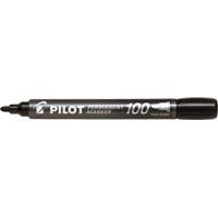 Pilot 100 Permanent Marker, Bullet, Black OR455 | Oxymax Inc