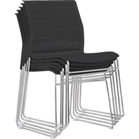 Chaises empilables, Polypropyl&egrave;ne, Hauteur 32-3/8", Capacit&eacute; 250 lb, Noir Oxymax Inc