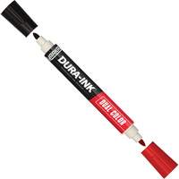 Marqueur &agrave; encre permanente et double couleur Markal Dura-Ink, Noir/Rouge, Pointe Ronde Oxymax Inc
